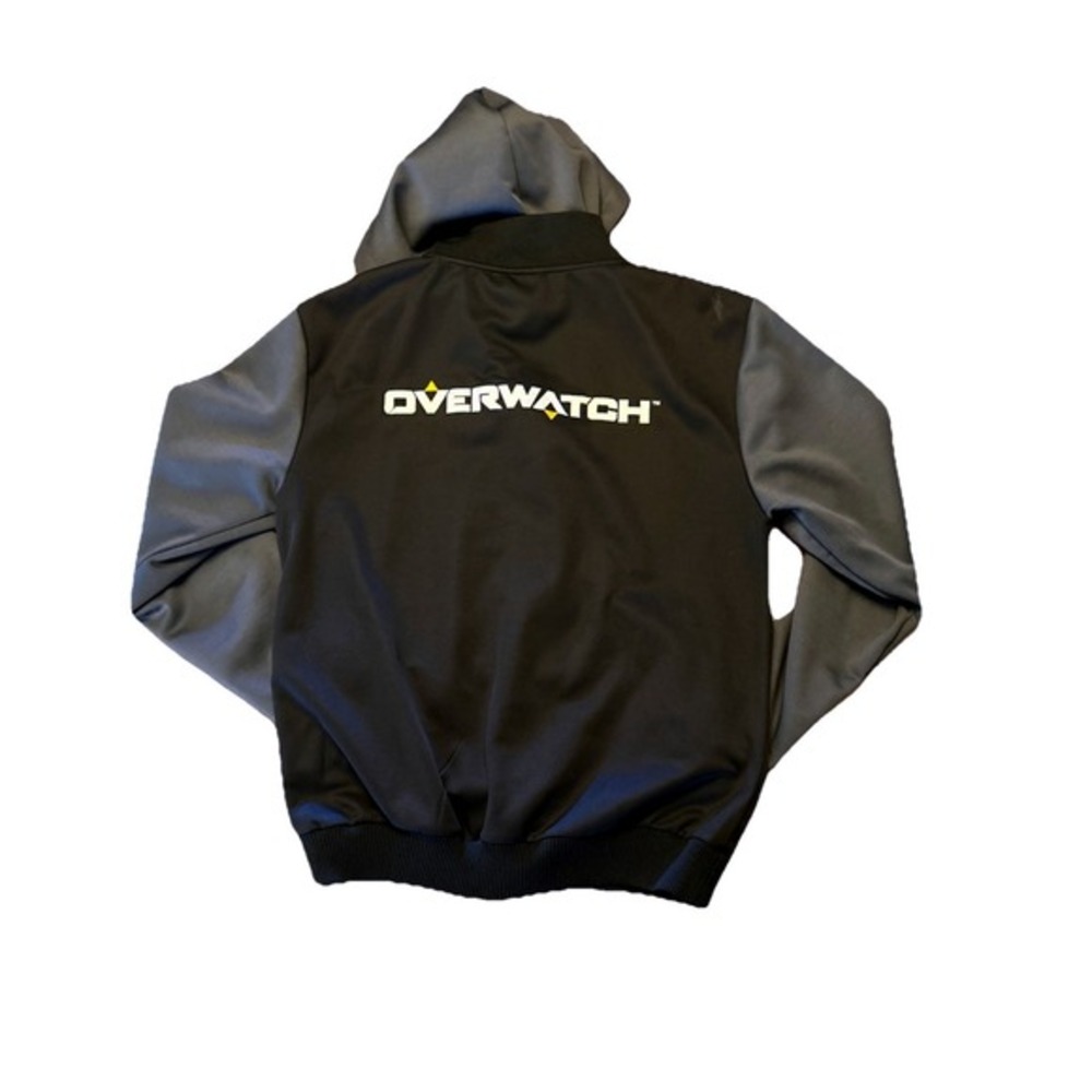 Overwatch Varsity Jacket XL Blizzard Entertainment Hoodie Sweater Snap Button Sz - Picture 4 of 11